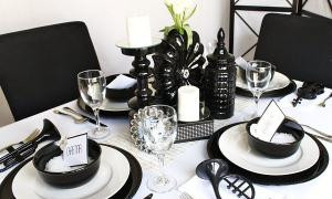 1940s Inspired Black and White Theme Party Decor Ideas