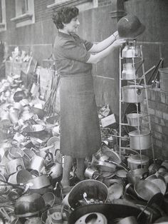 Collecting aluminium - UK - World War II - 1940 More