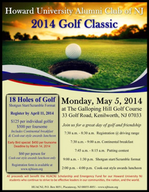 Join the HU Alumni Club of New Jersey for its 2014 Golf Classic