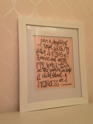 Christian / Quote / King / Princess / Daughter / Calligraphy / Hand ...