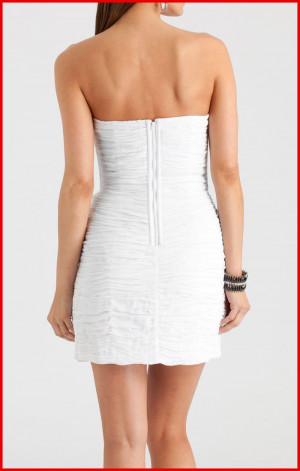 White Strapless Cocktail Dress