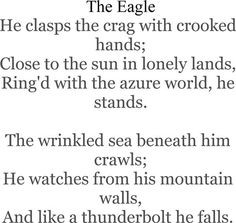 The Eagle By Alfred Lord Tennyson. http://annabelchaffer.com/
