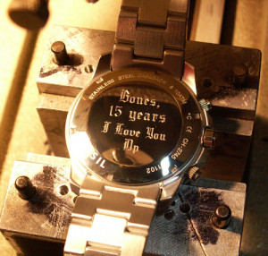 engraved watch