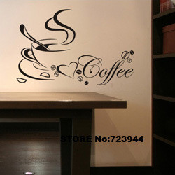 KITCHEN wall stickers home decoration coffee quote wall decals ...