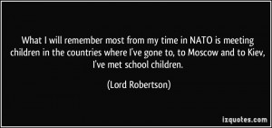 More Lord Robertson Quotes