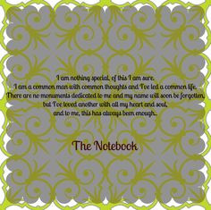 The Notebook Movie Quotes Bird The notebook movie quotes