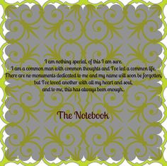 The Notebook Movie Quotes Bird The notebook movie quotes