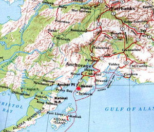 South Central Alaska Map