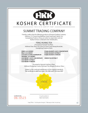 Kosher Certificate Template
