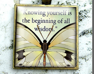 Inspirational Quote Pendant Necklace Glass and Metal Jewelry with ...