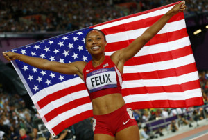 미국의 엘리슨 펠릭스, 육상 여자 200m 금