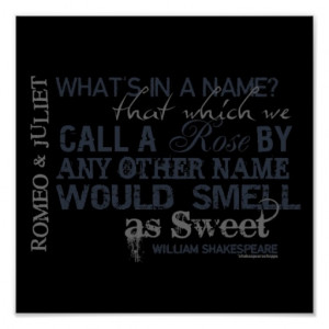 Romeo & Juliet Name Quote Posters