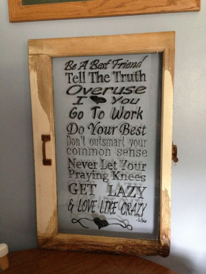 Old Window Quote - love this idea