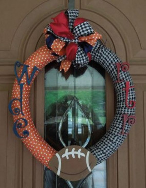 Auburn/Alabama House Divided Wreath