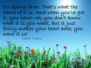 Mark Twain Spring Fever