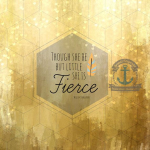 She is Fierce Shakespeare Quote Nursery Room Wall Decor Choose Lustre ...