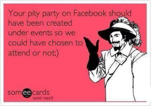 Facebook pity party - Funny pictures! Picture