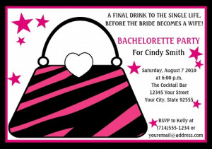 Cute Purse Bachelorette Party Invitation-YOU PRINT- 3 design