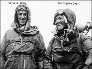 Sir Edmund Hillary and Tenzing Norgay Summit Mount Everest 1953