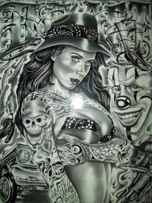... lowriders, skulls, clowns and more. Great shading and line art work