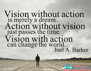 Vision without action is merely a dream. Action without vision just ...