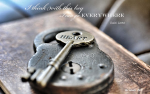 Lock Key Dalai Lama heart mood bokeh lock keys macro quotes statements ...