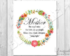 Mother Print- Wall Decor- Mother's Day- Peter Pan quote- Printable Art