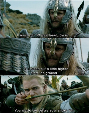 Friendship level: Gimli and Legolas