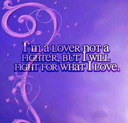 lover not a fighter
