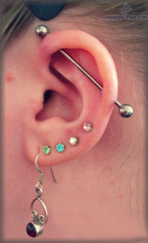 Multiple Ear Lobe Piercings