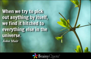 When we try to pick out anything by itself, we find it hitched to ...