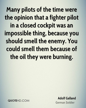 Many pilots of the time were the opinion that a fighter pilot in a ...