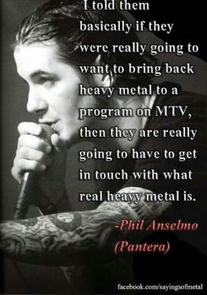Phil Anselmo on heavy metal music