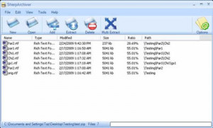 de compresser un dossier en 4 formats et de décompresser 47 formats ...