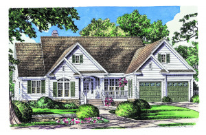 Front Rendering of The Zimmerman House Plan Number 987