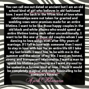 Believe In Old Fashioned Love..