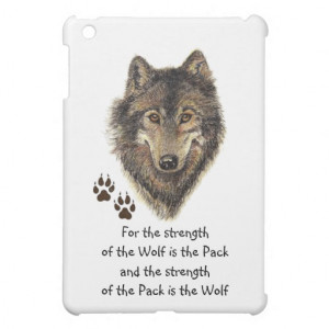 Watercolor Wolf Pack Family Quote Animal iPad Mini Case