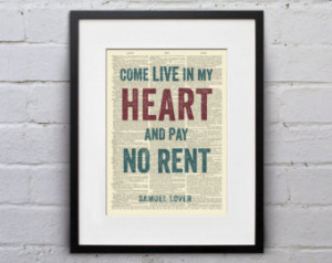 Come live in my heart and pay no rent.