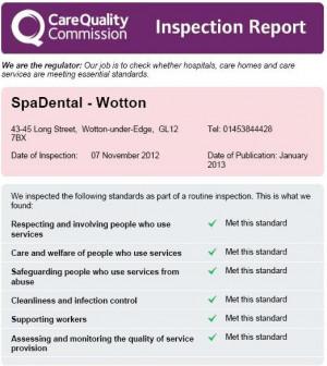 SpaDental Wotton 2012 CQC Report