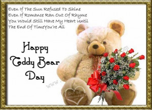 Happy Teddy Bear day Quotes & Saying | Teddy day sms messages
