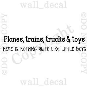 ... Trains-Trucks-Toys-Little-Boys-Vinyl-Wall-Decal-Sticker-Quote-Nursery