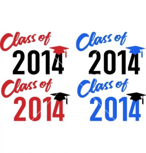 Class of 2014 school graduation cap vector