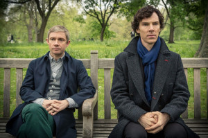 ... Sherlock Holmes and John Watson in BBC Sherlock Season 3 Episode 2 The