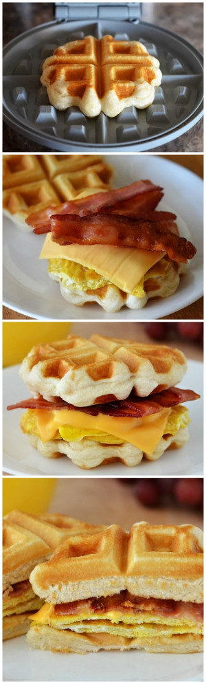 Grab-and-Go Waffle Breakfast Sandwiches from Grands! biscuits. - my ...