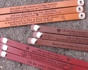 Thin Bracelet with Customized Names or Message on ONE Side ...