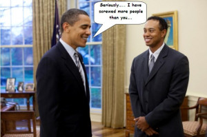 Obama and Tiger Woods