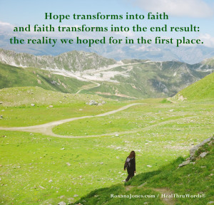 Inspirational Image: Hope, Faith and Reality