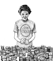 Politics Drawings - Nancy Reagan by MH Heintz