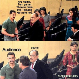 Funny Bollywood Aamir Khan with CID team searching for audience in ...