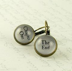 Chapter,One,and,The,End,-,Writer,Earrings,Jewelry,Dangle,literary ...